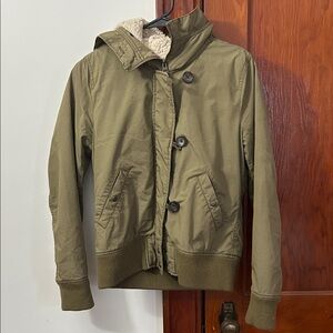 Uniqlo Olive Green Button-Up Jacket
